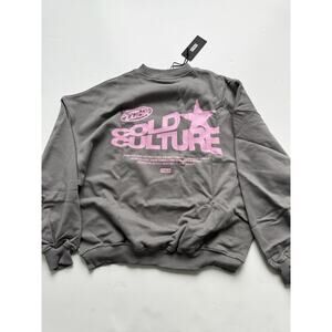 Cold Culture DOWN TO LUCK CREW NECK SMOKEY GREY Medium NWT!